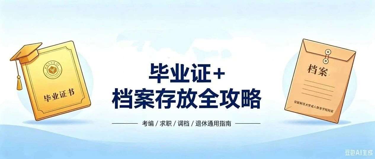 【必藏】毕业生必看！毕业证+档案保存存放全攻略，少走99%的弯路